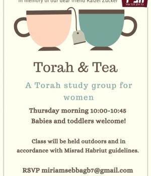 Torah and Tea Be'er Sheva